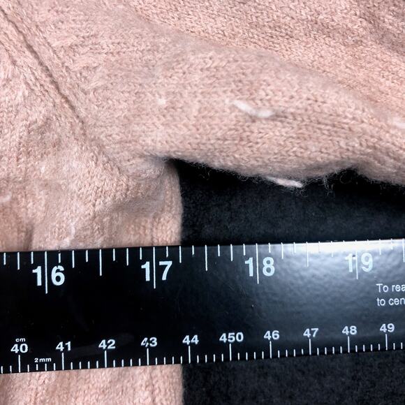 Talbots Womens Sweater Tan Cardigan Open Front Pure Merino Wool Large Petite - Picture 8 of 12